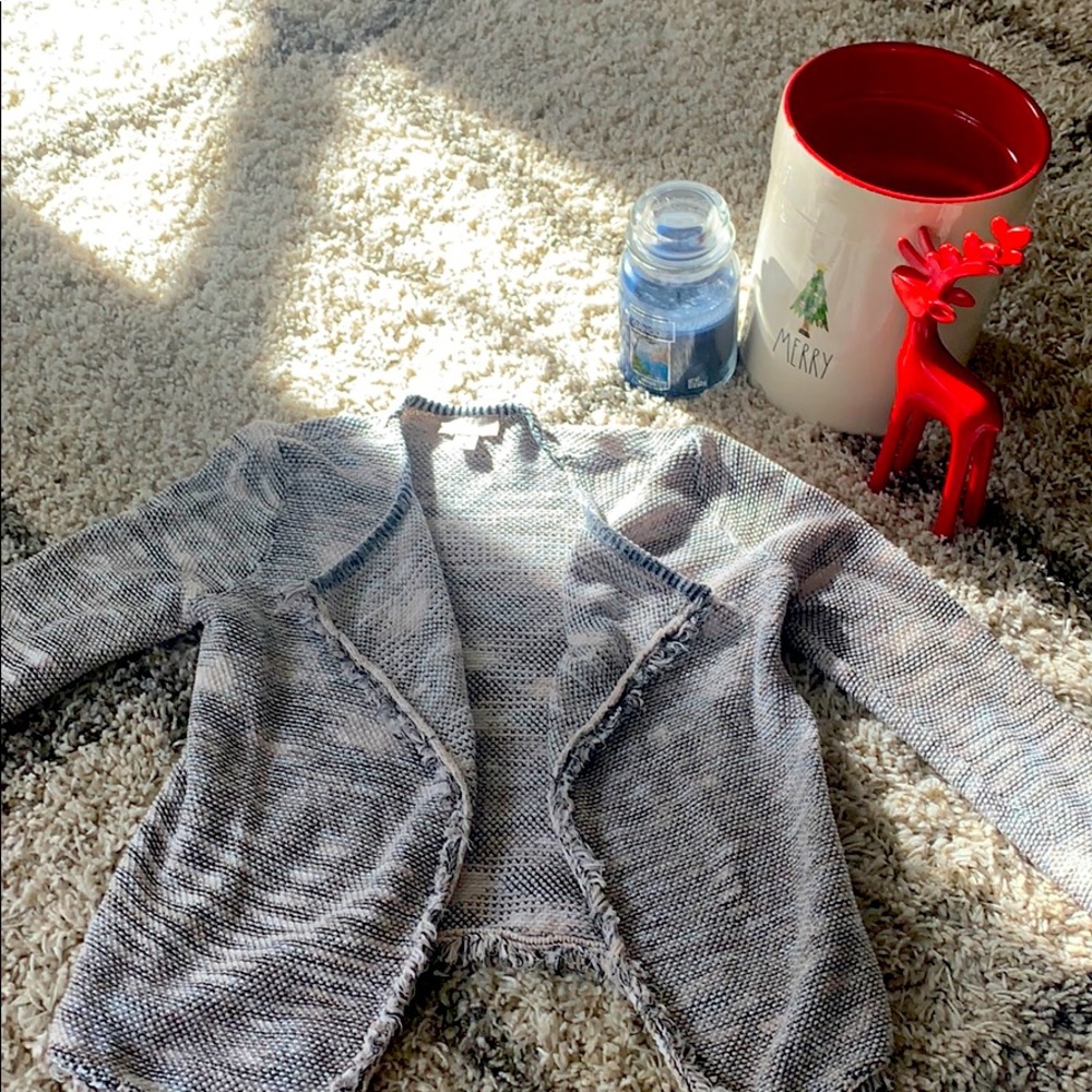 Loft: Black and White Cardigan
